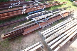 Quantity of mixed angle iron, to include 3in. V