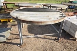 Galvanised tank stand.