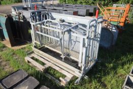 WM Ironworks sheep turnover crate. V