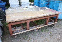Large very heavy duty work bench. V