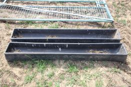4x plastic 6ft feed troughs. For sale due to sale of cattle.