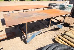 c. 10ft x 4ft metal bench.