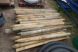 Quantity of used fence posts. From a deceased esta
