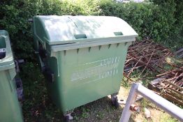 Commercial wheelie bin.