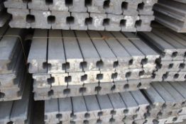 Pack of 24 PrimaPost 8ft intermediate concrete posts in charcoal grey. B-Grade. (97). Collection