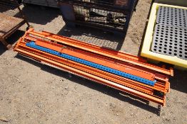 Quantity of pallet racking rails.