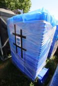 c. 200 blue plastic stacking trays.