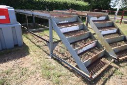 Steps and platform for loading 40 cu yard skip. V