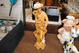 A resin Oriental figure