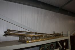 Two Victorian brass fenders