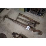 Large turnbuckle, trailer screw jack and Ferguson top link. From a deceased estate.