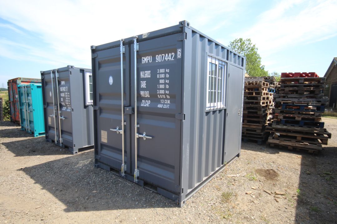 V Unused 9ft container. With side door and window. Key held. V - Image 1 of 11