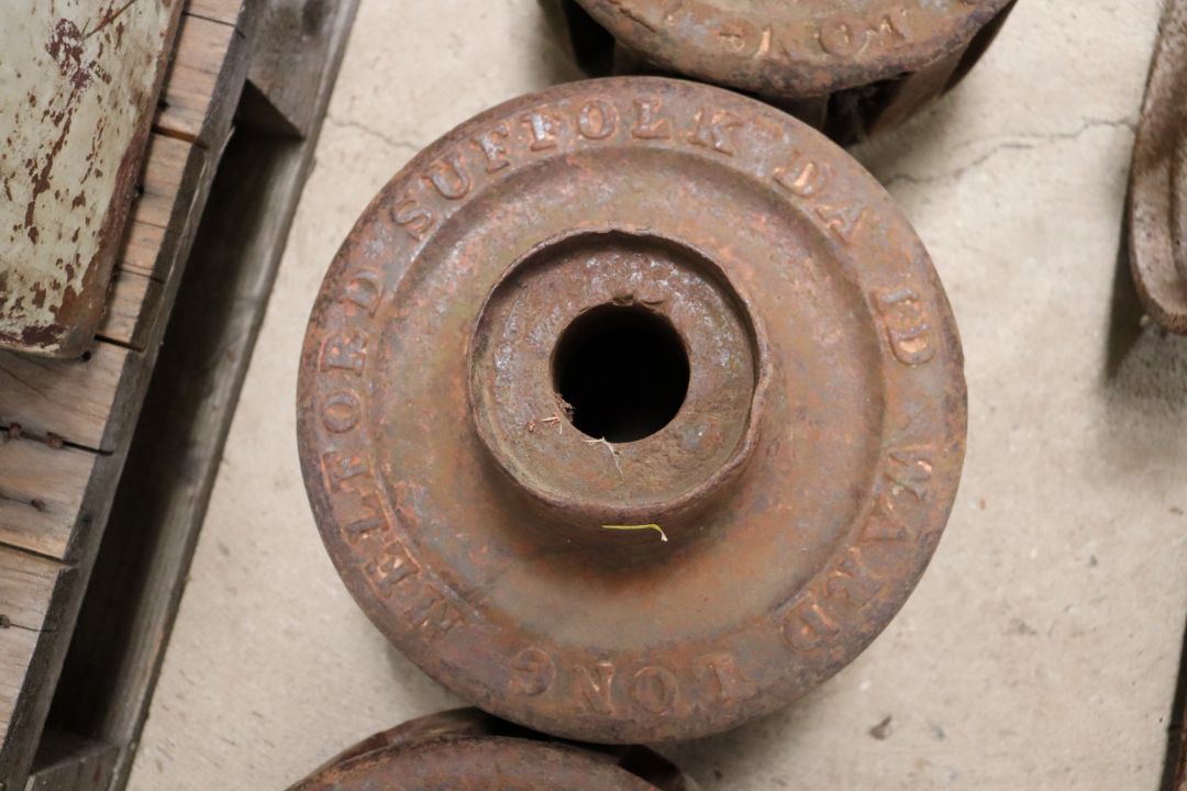 David Ward of Long Melford cart wheel hubs x3. - Image 2 of 2