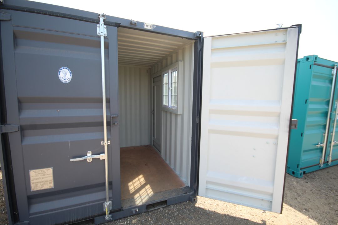 V Unused 9ft container. With side door and window. Key held. V - Image 6 of 11