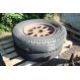 2x 8.00-19 cast centre spoked wheels and tyres. - Image 1 of 3