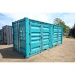V 2025 20ft container. With two side doors. Overall width 7ft 3in. V