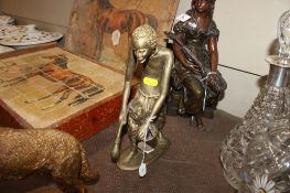 A metal African figure