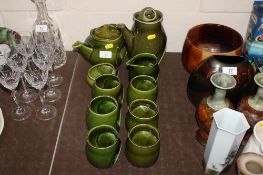 A Holcombe Pottery tea and coffee set