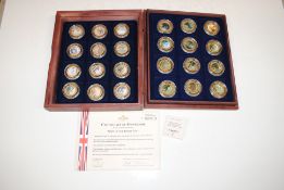 A case containing Ships Of The Royal Navy coin collection with certificate