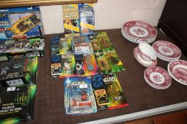 A collection of Hasbro Star Wars action figures and Ideal Epic Collection Micro Machines Star Wars