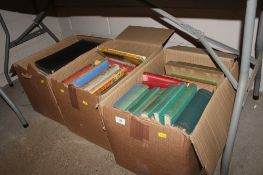 Three boxes of various books