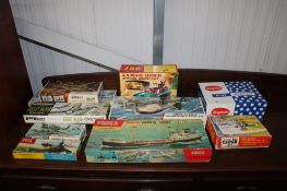 A quantity of various model kits to include The Airfix Sunderland Three; Wellington B-111 etc.
