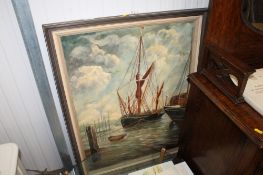 Joyce O'Toole, oil on canvas study depicting sailing boats