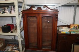 A mahogany display cabinet AF