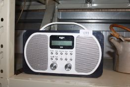 A Bush DAB radio lacking power lead