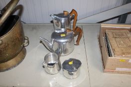 A quantity of Picquot ware to include coffee pot; teapot; cream jug and sugar pot