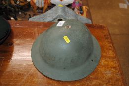 A WWI style British Brodi helmet shell