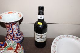 A bottle of Harvey's 1983 vintage port
