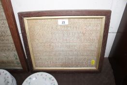 A Victorian sampler by Elizabeth Dolby
