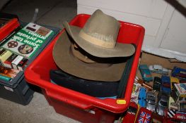 A box of mainly WWII and other military hats