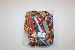 A bag of medal ribbons