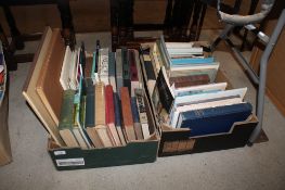 Two boxes of various books including two signed books and Folio Society books
