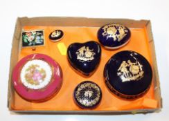 A collection of Limoges and other trinket boxes etc.