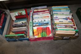 Three boxes of various books