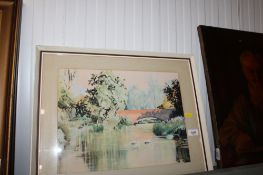 J P Walters, watercolour study of The River Deben