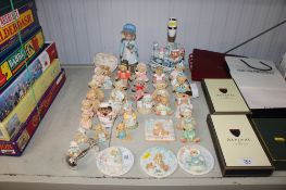 A quantity of Cherished Teddy ornaments, a Royal Doulton 'Primrose Wood Mouse', a Royal Albert '