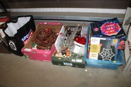 A quantity of various Christmas decorations and lights