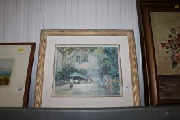 John Burman, oil on board study depicting 'Palma, Majorca' dated 2000, contained in gilt frame