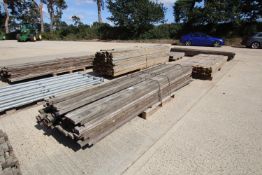 Quantity of 4inx1.5in c.11ft 11in used fencing rails.