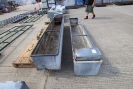 + VAT 2x 9ft 10in galvanised water troughs.