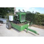+ VAT Trailed irrigation pumpset. Comprising Fiat engine. Coupled to Caprari pump. Included by