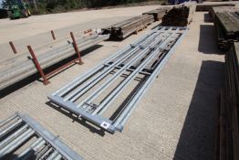 + VAT 2x 16ft IAE galvanised cattle yard gates. As new.