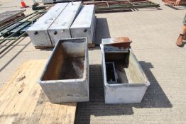 + VAT 2x 3ft IAE galvanised water troughs.