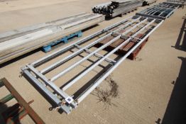 + VAT 14ft and 13ft 10in galvanised cattle yard gates.