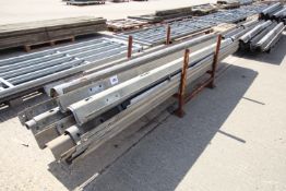 Stillage of c.11ft and shorter Armco crash barrier.