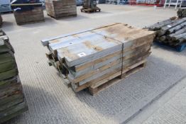 42x 5inx3in c.5ft 7in used square fence posts.